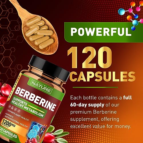 Berberine 1200mg - 100% Pure Berberine HCl Supplement, High Strength Berberine Built by NatureBuy Supplements Australia