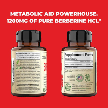Vimerson Health Berberine Supplement with 3rd Party Tested Berberine 1200mg Per Serving Vimerson HealthBuy Supplements Australia