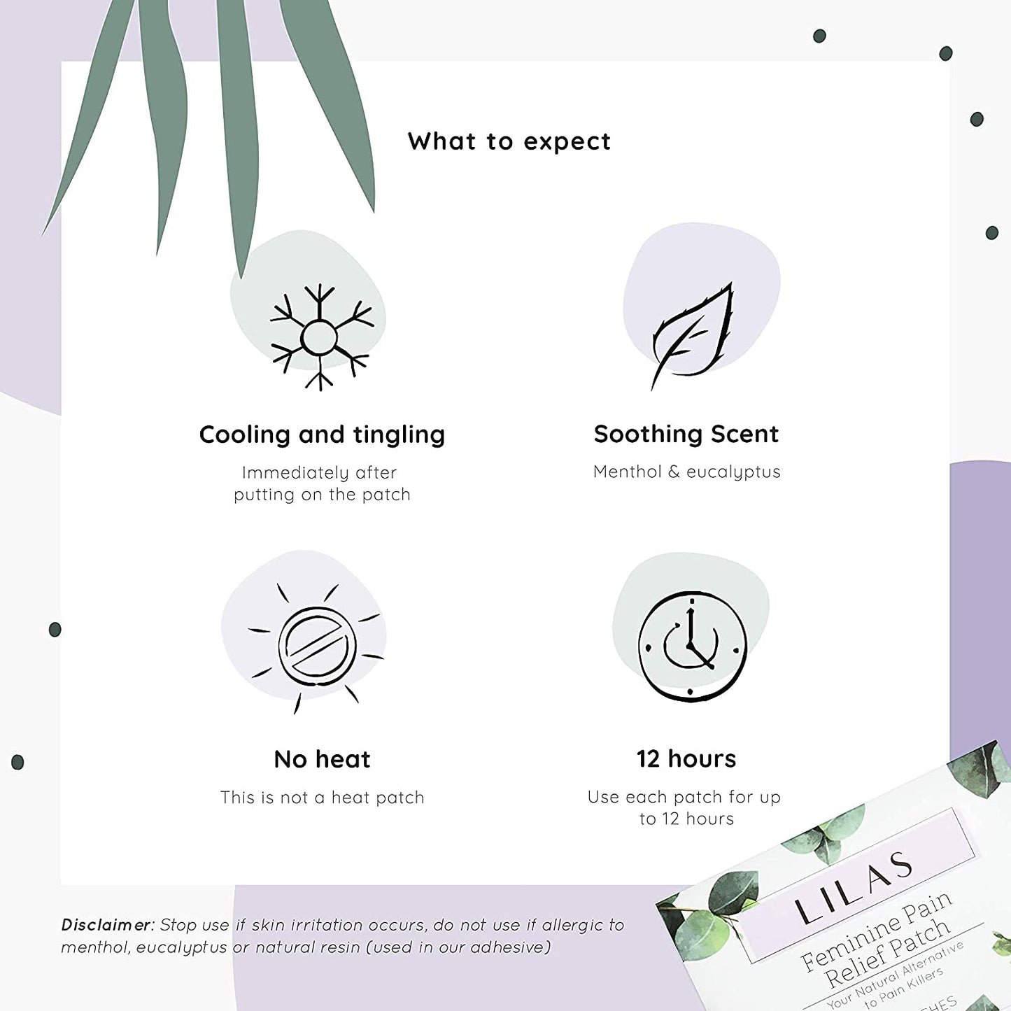 LILAS Period Cramps Pain Relief Patch - Pack of 5 LILASBuy Supplements Australia