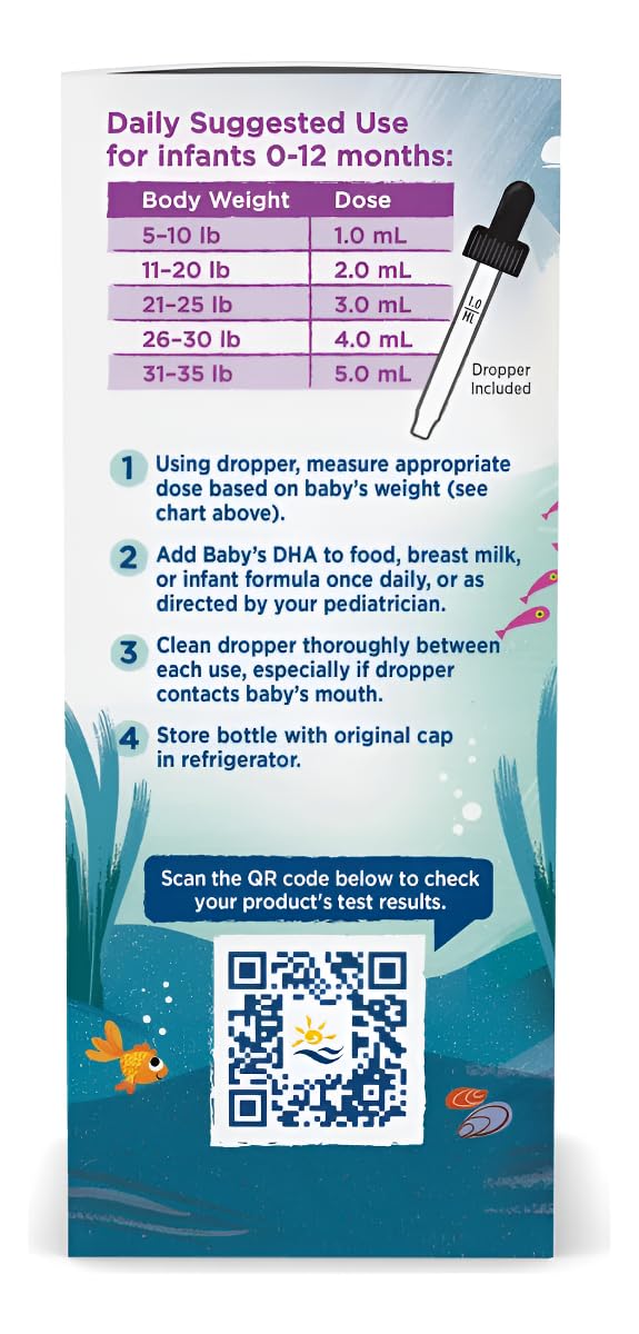 Nordic Naturals Baby’s DHA, Unflavored - 2 oz - 1050 mg Omega-3 + 300 IU Vitamin D3 - Supports Brain, Vision & Nervous System Development in Babies - Non-GMO - Servings May Vary Nordic NaturalsBuy Supplements Australia