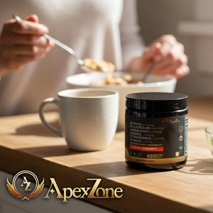 AZ ApexZone True Sea Moss Capsules Black Seed Oil Ashwagandha Burdock Root, Tumeric Supplement with Manuka Honey, Dandelion Root ACV - 60 Capsules - Multi Vitamin AZ ApexZoneBuy Supplements Australia