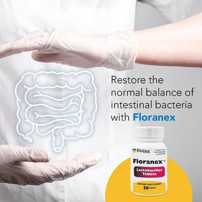Rising Health - Floranex Tablets - Lactobacillus Probiotic Dietary Supplements - 50 Tablets RisingBuy Supplements Australia