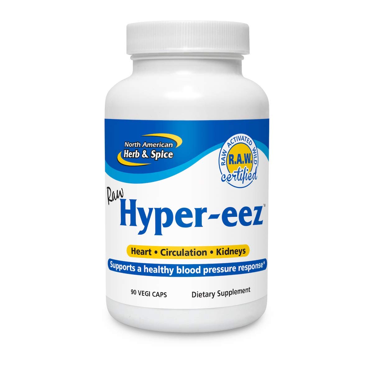 NORTH AMERICAN HERB & SPICE Hyper-eeZ - 90 Vegi Caps - Herbs, Spices, Flowers, Berry Blend - Blood Pressure & Circulation Support - Assists with Heart, Circulation, Kidneys - Non-GMO - 90 Servings NORTH AMERICAN HERB & SPICEBuy Supplements Australia