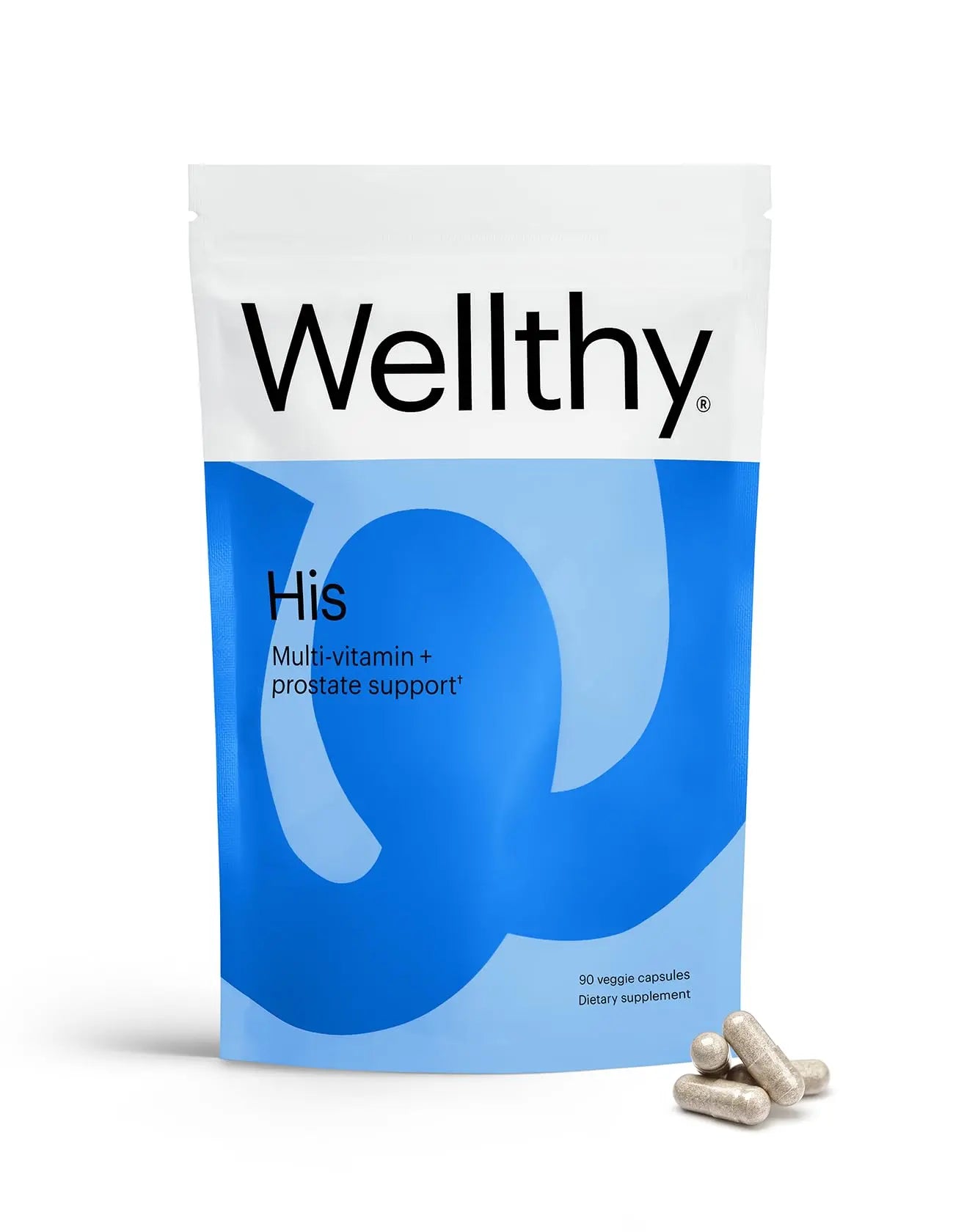 Wellthy His Daily Natural Multivitamin for Men, Premium Prostate Support Supplement, Support Hair Growth (30 Day) WellthyBuy Supplements Australia