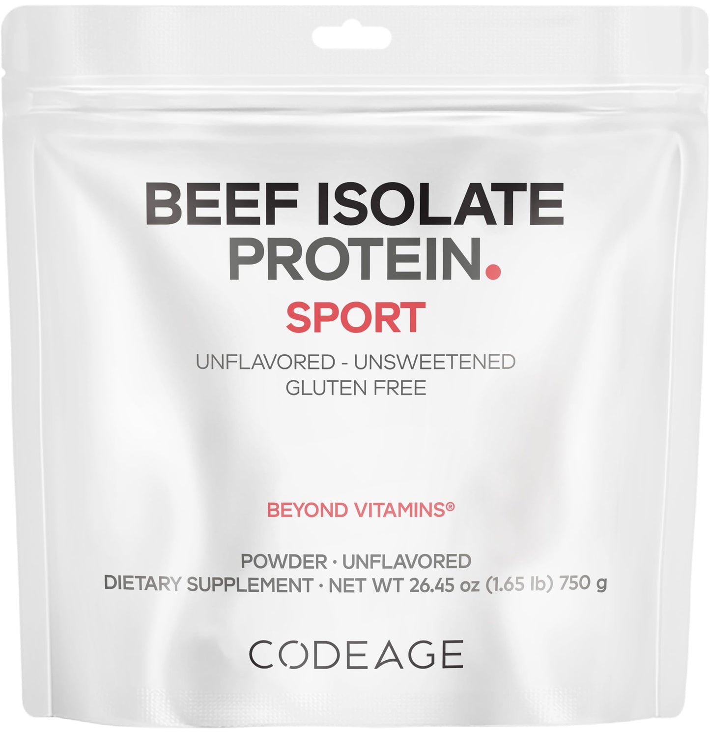 Codeage Grass-Fed Beef Isolate Protein Powder Supplement - 20 Amino Acids, Collagen-Rich - Athletes & Sports - Unflavored Carnivore Protein Supplement, BCAA & EAA - Gluten-Free - 26.45 oz CodeageBuy Supplements Australia