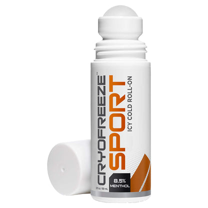 OMAX 3 Bottles CryoFreeze Sport ICY Cold Pain Relief Roll-On, 8.5% Menthol, Natural Pain Relief - 3 Bottles (3 oz Each) OMAXBuy Supplements Australia