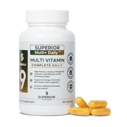 Superior Formulas LLC High Potency Multivitamin with AREDS2 Nutrients; Physician-Formulated Daily Supplement with Lutein, Zeaxanthin, Zinc, Vitamin C & E Superior Formulas LLC