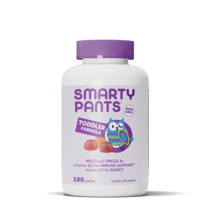 SmartyPants Toddler Multivitamin Gummies: Omega 3 Fish Oil (EPA/DHA), Vitamin D3, C, Vitamin B12, B6 & Organic Kids Multivitamin Gummies: Probiotics, Omega 3 (ALA), Vitamin D3, C, Vitamin B12 SmartyPantsBuy Supplements Australia