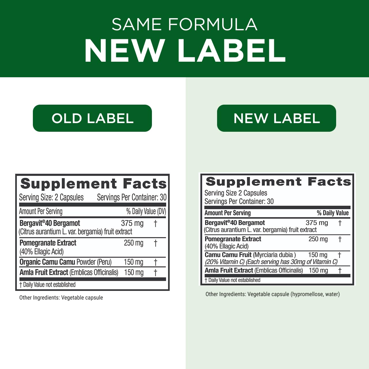 EMERALD LABS Bergamot+ - Supports Metabolism & Heart Health with Bergamot, Pomegranate, Amla & Camu Camu - Gluten-Free & Vegan - 60 Vegetable Capsules (30 Servings) EMERALD LABSBuy Supplements Australia