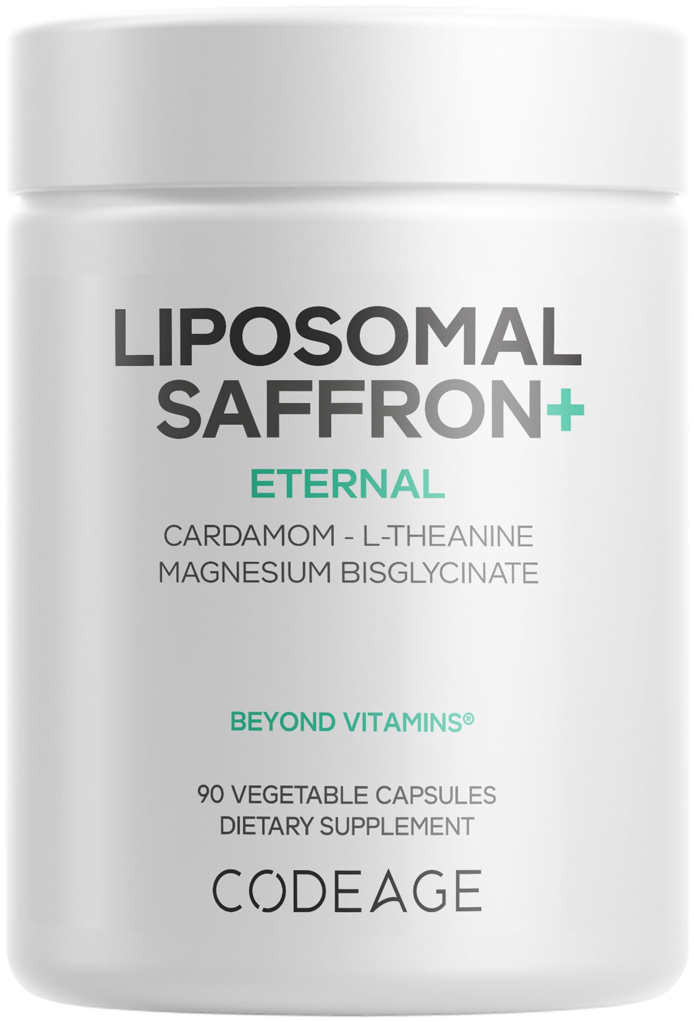 Codeage Liposomal Saffron+ Supplement - Saffron Extract, Magnesium, L-Theanine, Cardamom, BioPerine - 3-Month Supply - Kesar Spice, Liposomal Delivery - Non-GMO - 90 Capsules CodeageBuy Supplements Australia