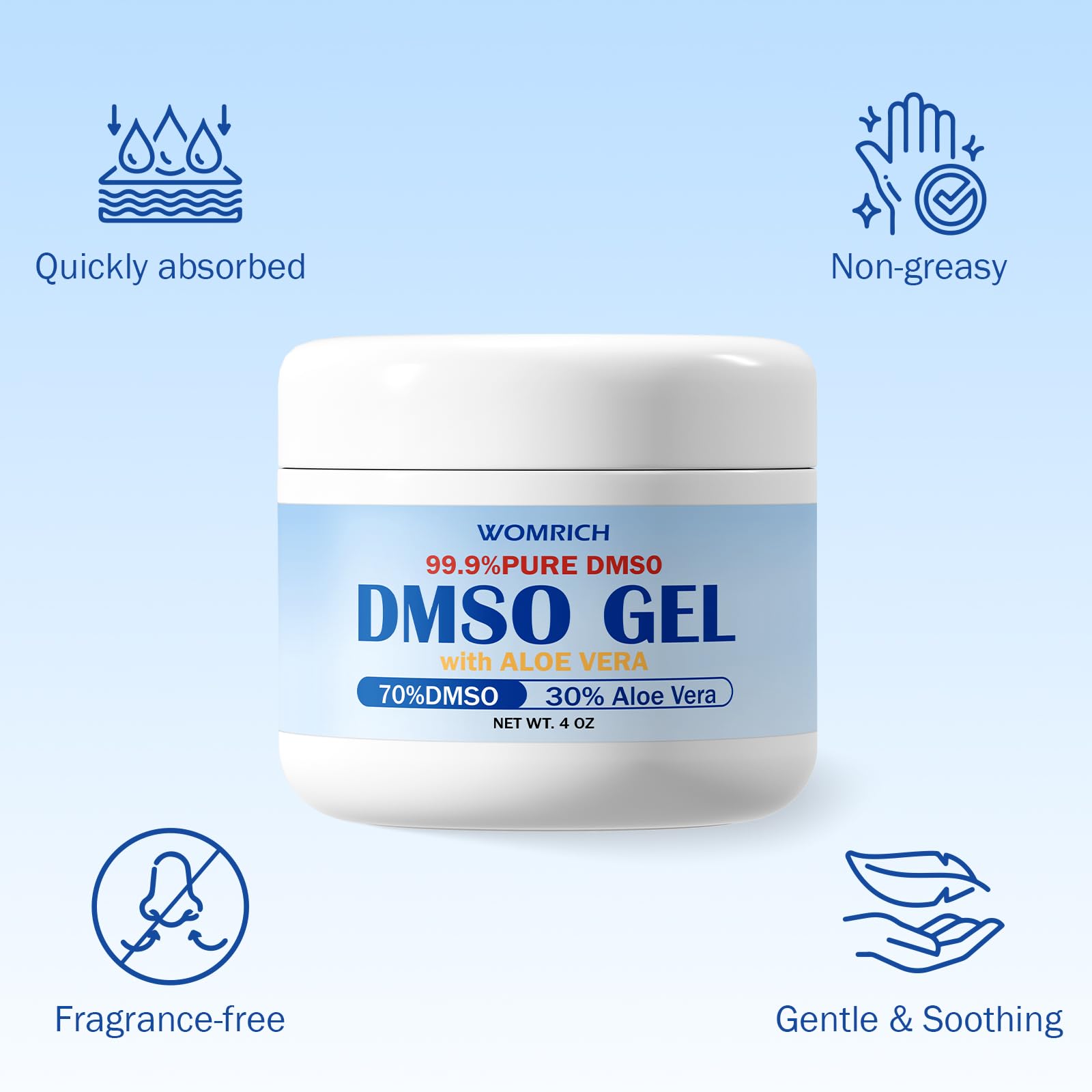 Lymph MD DMSO Gel with Aloe Vera - DMSO Pharmaceutical Grade for Joints and Muscles - Dimethyl Sulfoxide Cream 4 Oz - High Purity & Low Odor Lymph MDBuy Supplements Australia