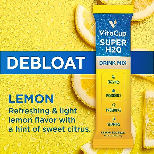 VitaCup Super H2O Bloating Relief and Digestive Health Drink Mix Packets, Probiotics VitaCupBuy Supplements Australia