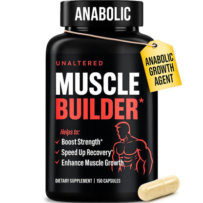 UNALTERED Anabolic Muscle Builder for Men - Growth, Size, Strength - Natural Muscle Building Supplement & Energy Booster - Tribulus Terrestris, Ginseng, Vitamin D3, Ashwagandha - 150 Capsules UNALTEREDBuy Supplements Australia