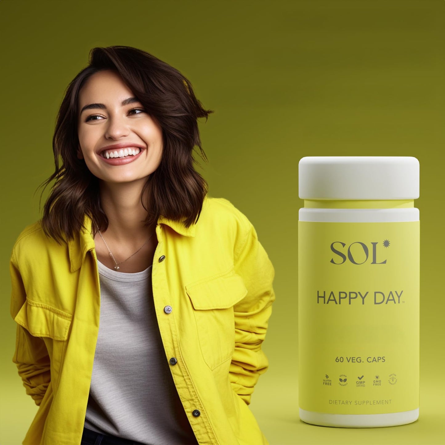 Sol Nutrition Happy Day Supplement: Combining The Natural Herbal Properties of Collective Happiness Bark, Astragalus, and Gingko Biloba to Support a Healthy Lifestyle - 60 Easy to Swallow Capsules Sol NutritionBuy Supplements Australia