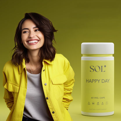Sol Nutrition Happy Day Supplement: Combining The Natural Herbal Properties of Collective Happiness Bark, Astragalus, and Gingko Biloba to Support a Healthy Lifestyle - 60 Easy to Swallow Capsules Sol NutritionBuy Supplements Australia