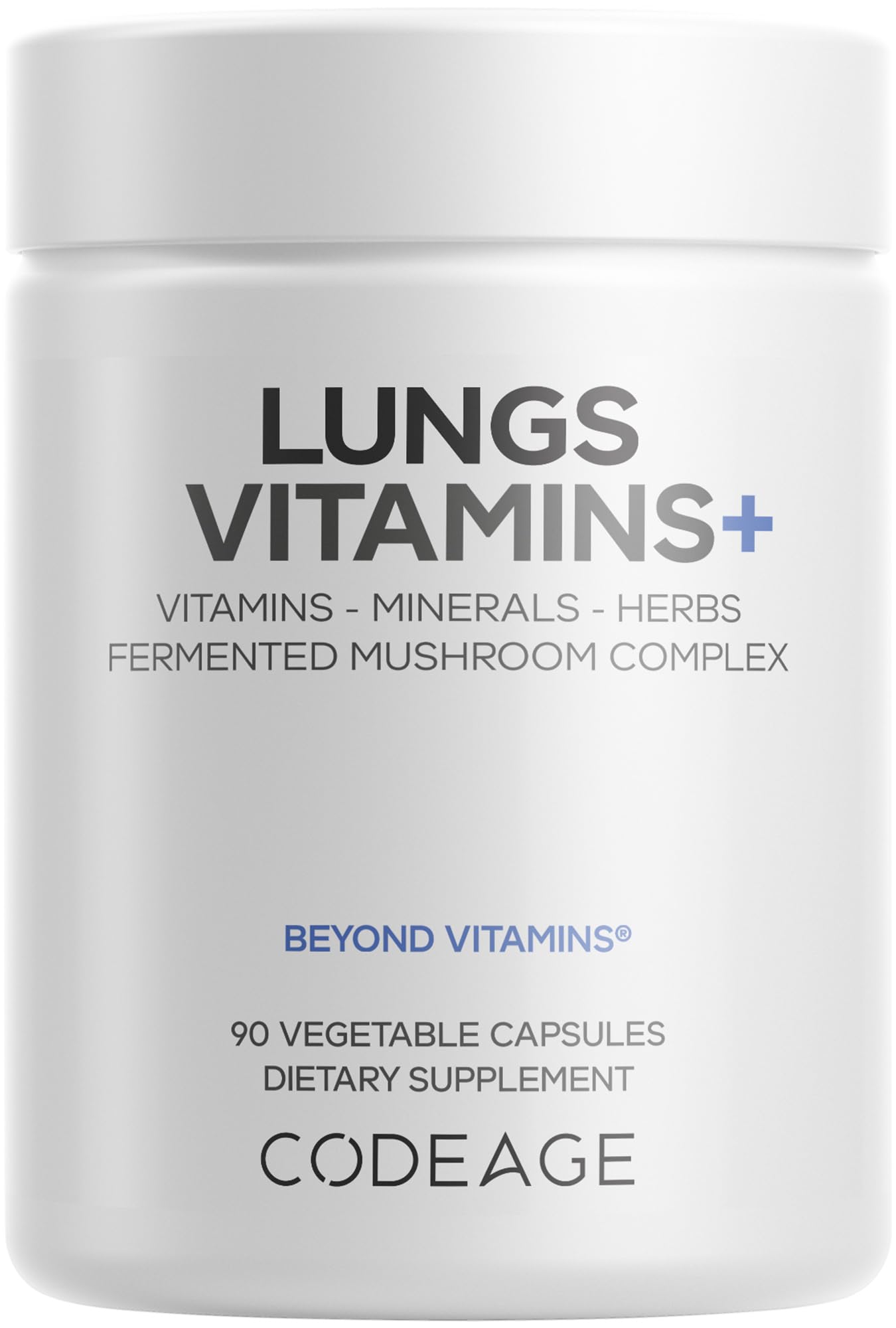 Codeage Lungs Vitamins, A, C, D, E, B6, Milk Thistle Lung Supplement, Zinc & Magnesium, Cordyceps, Reishi, Chaga, Poria, Tylophora, Ginger, Peppermint Leaf Organic Herb Cleanse - Non-GMO - 90 Capsules CodeageBuy Supplements Australia
