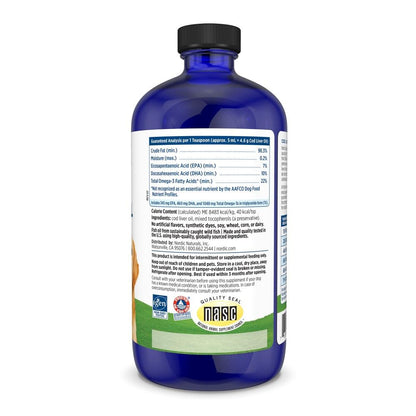 Nordic Naturals Pet Cod Liver Oil, Unflavored - 16 oz - 1048 mg Omega-3 Per Teaspoon - Fish Oil for Dogs with EPA & DHA - Promotes Skin, Coat, & Immune Health Nordic NaturalsBuy Supplements Australia
