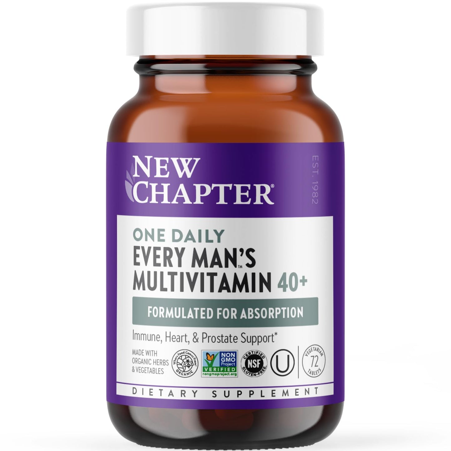 New Chapter Men’s Multivitamin 40+, Extra B6 & B12, D3, Vitamin C & Zinc, Immune, Heart, Cellular Energy, and Brain Health New ChapterBuy Supplements Australia