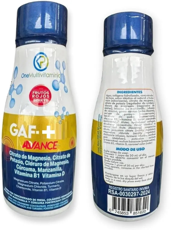 Gaf + Formula avanzada - Multivitamin, 10.14 Fl Oz, 300ML, Red Fruit Flavor Generic