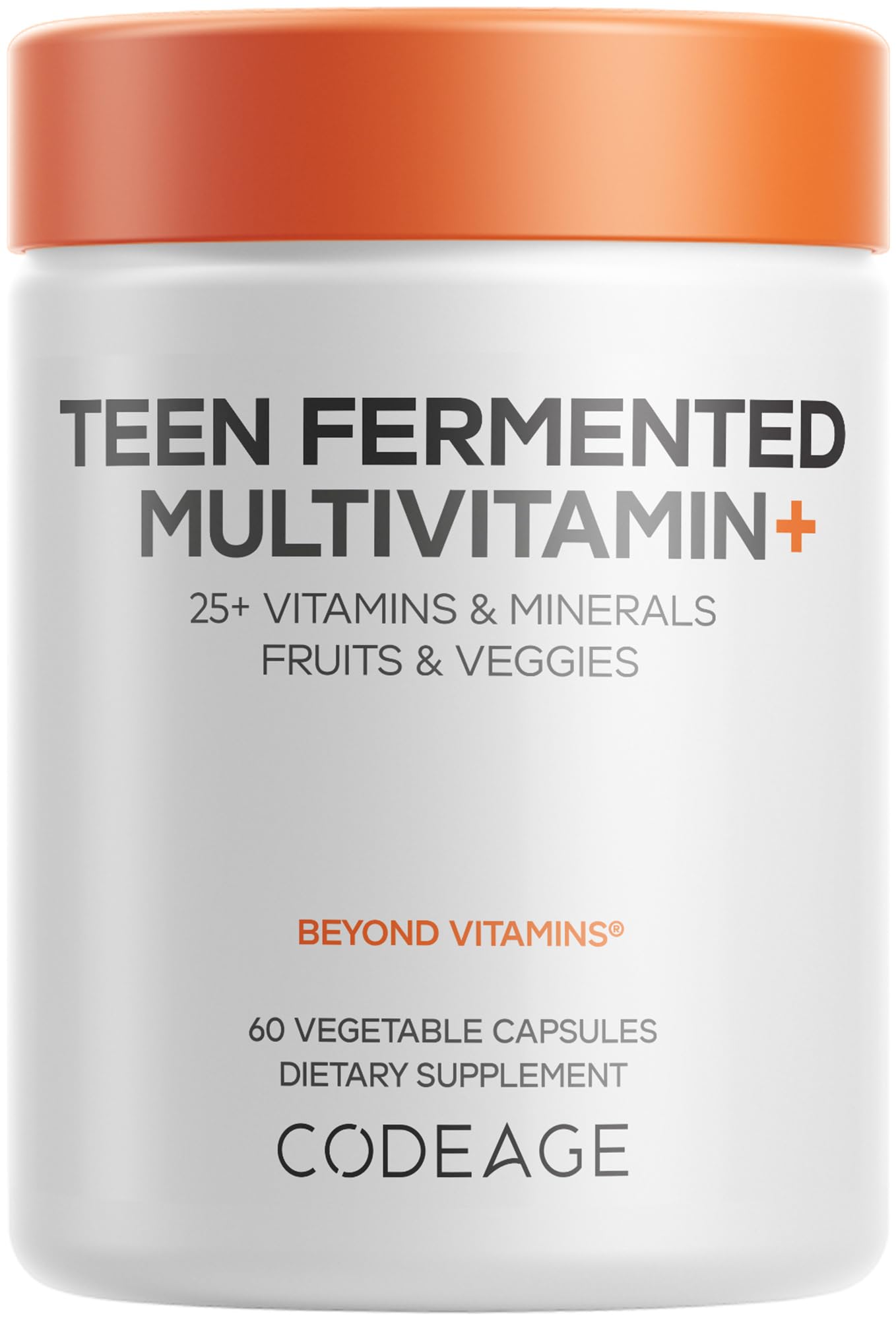 Codeage Teen Multivitamin Supplement – Daily Vitamins and Minerals for Teen Boys and Girls – Organic Whole Food Formula with Omega-3 and Vitamins A to K - 60 Capsules CodeageBuy Supplements Australia