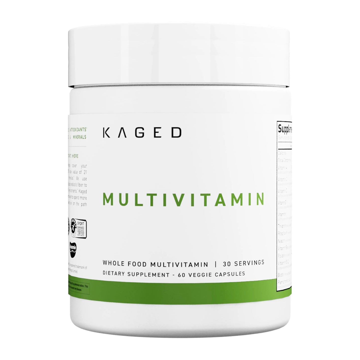 Kaged Multivitamin Capsules | Unflavored | Whole Foods Organic Fruits & Veggies | Plant Based Vegan Multivitamin KagedBuy Supplements Australia