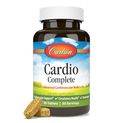 Carlson - Cardio Complete, Advanced Multivitamin, Heart Health, Circulatory Support, 90 Tablets CarlsonBuy Supplements Australia