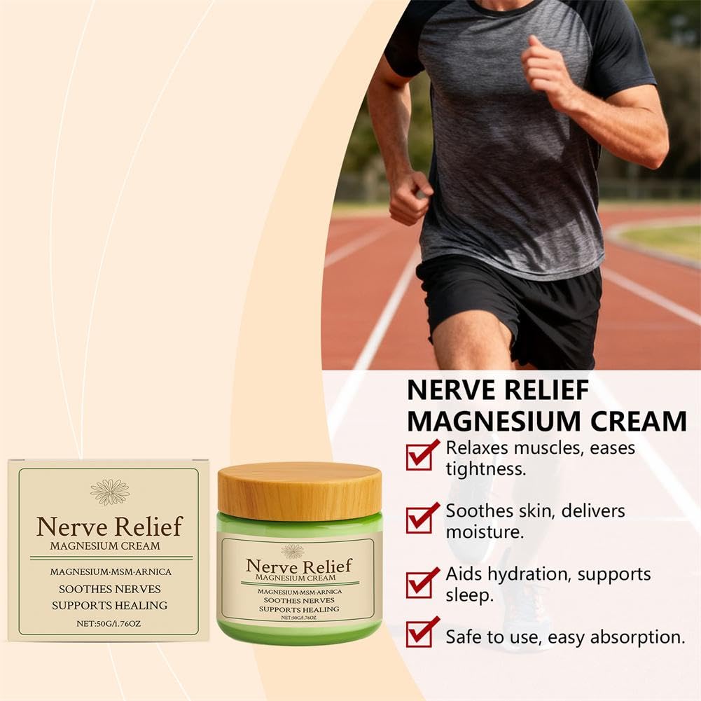 Total Relief Magnesium Cream for Nerve Relief with MSM & Arnica — Soothing Topical Support for Neuropathy & Muscle Relaxation — 2 Pack Value Set (3.52oz Total) GenericBuy Supplements Australia