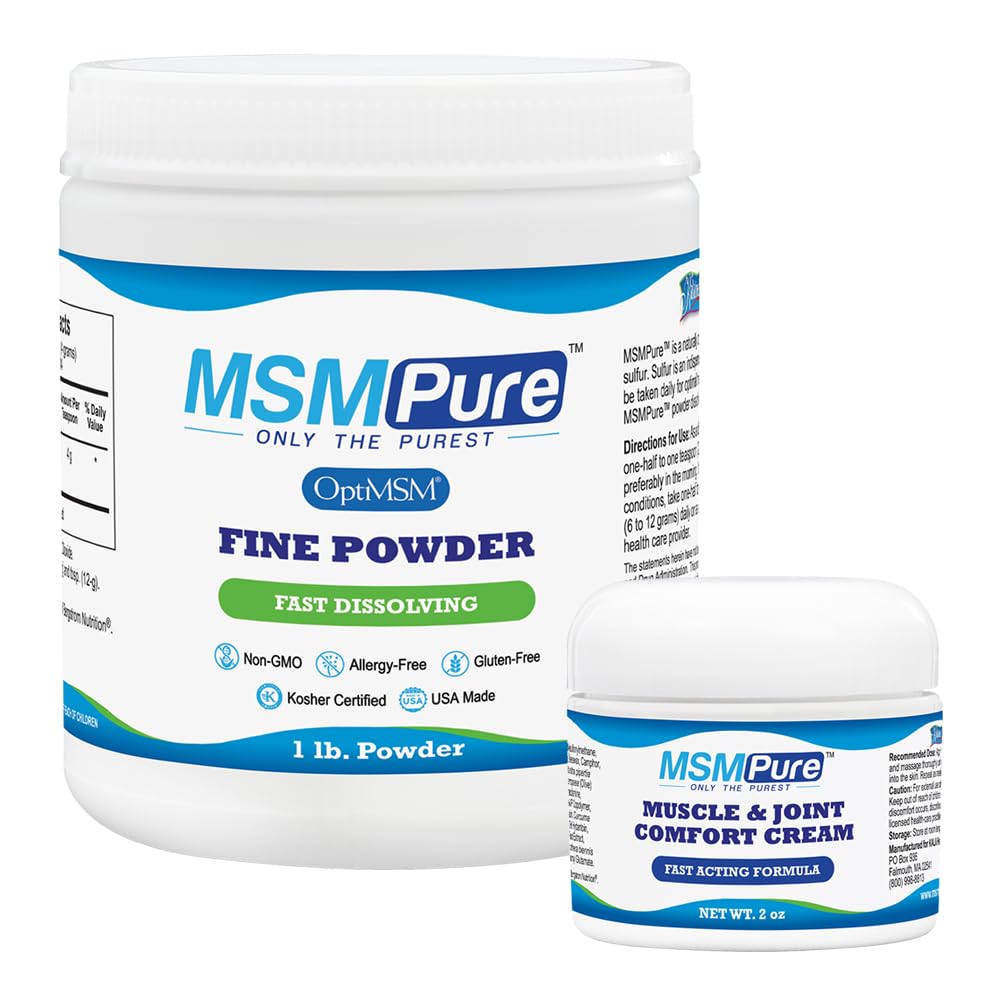KALA HEALTH MSMPure Fine Powder 1lb and Muscle & Joint Cream 2oz Bundle KALA HEALTHBuy Supplements Australia