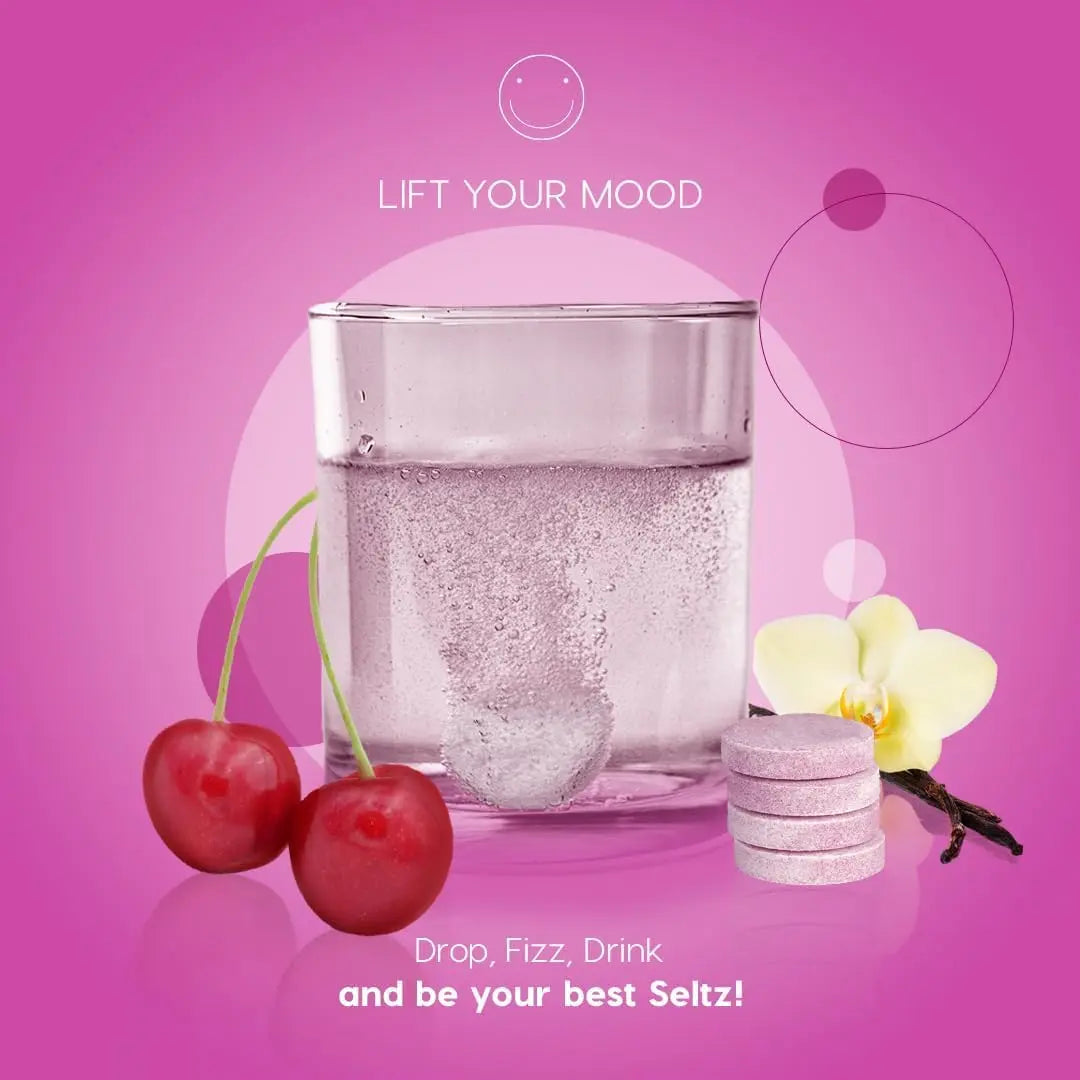 Seltz® Lift Your Mood – Effervescent Vitamins for Mood Support & Energy with L-Tryptophan, Saffron Extract & B Vitamins (B3, B6, B12) SeltzBuy Supplements Australia
