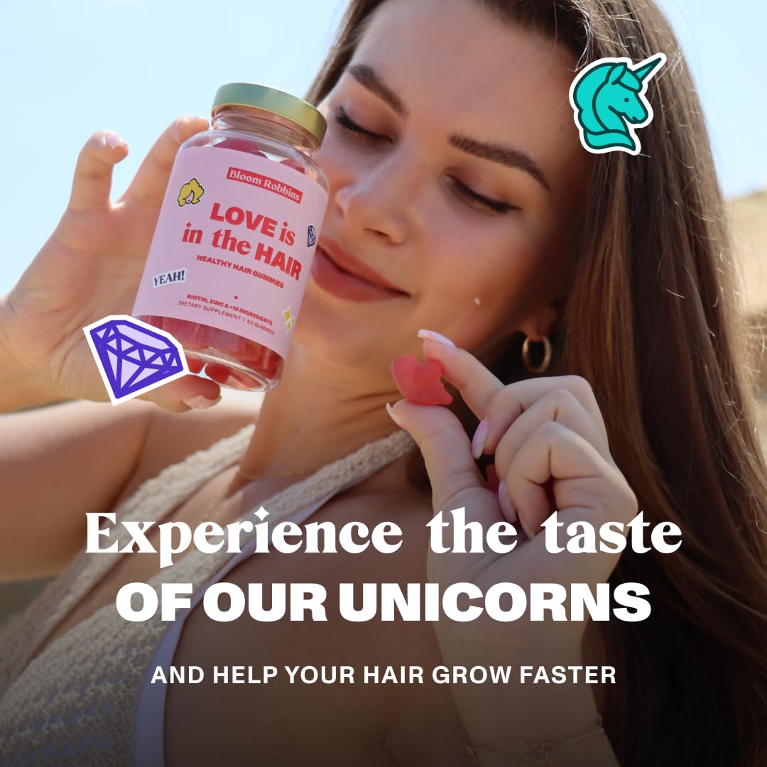 Bloom Robbins 60 Hair Gummies for Faster Hair Growth Vitamins for Women & 5000 MCG Bloom RobbinsBuy Supplements Australia