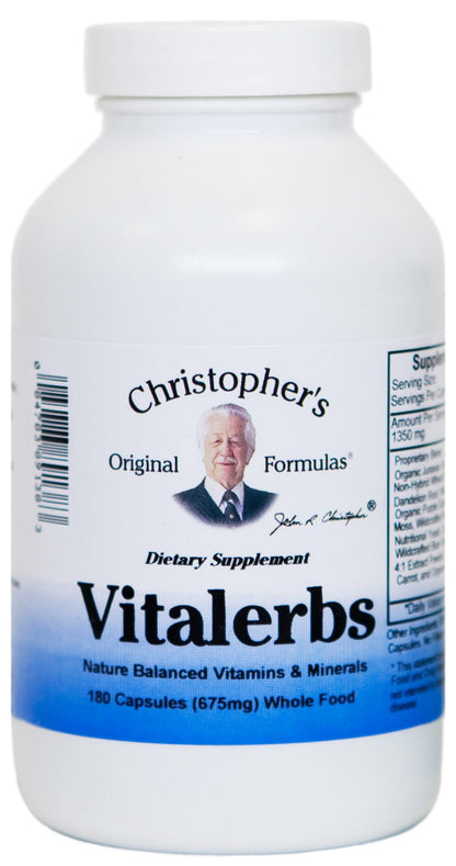 Christopher's Original Formulas Vitalerbs, Nutrient-Rich Herbal Supplement, 180 Veg Caps Christopher's Original FormulasBuy Supplements Australia