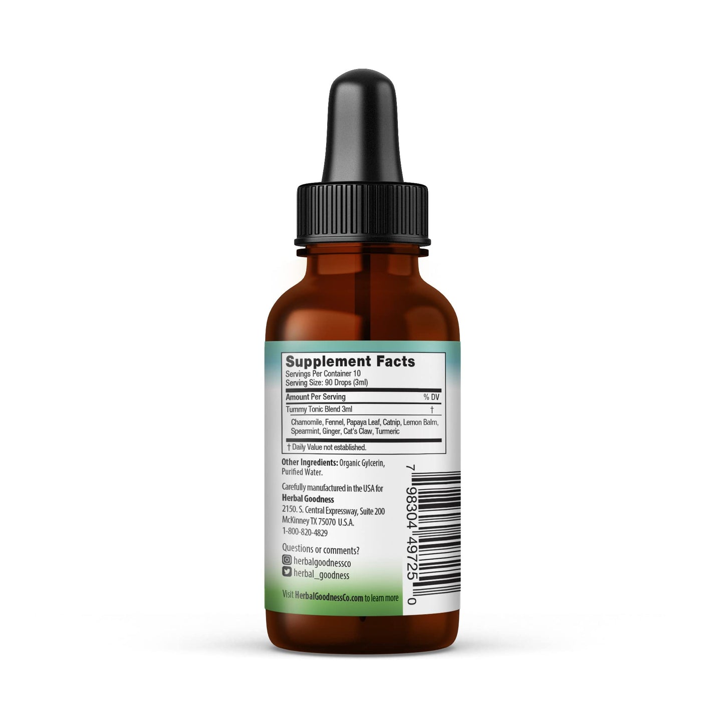 Kids Tummy Support Tonic Liquid Extract, Tasty Digestive System Support Supplement for Kids -1oz - Herbal Goodness Herbal GoodnessBuy Supplements Australia