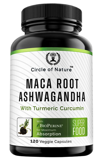Maca Root 10,000 mg, Ashwagandha 6000mg Extract, Capsules for Men & Women