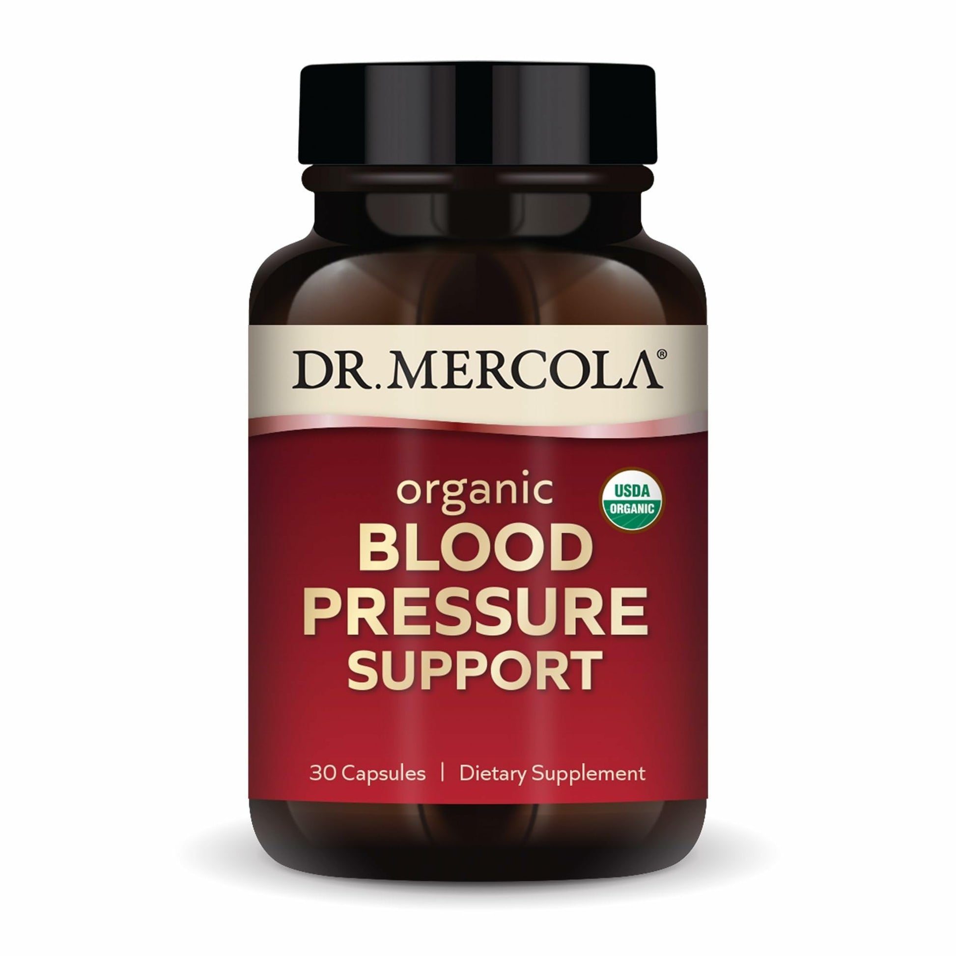 Dr. Mercola Organic Blood Pressure Support - Supports Healthy Circulation - High-Potency Grape Seed Extract - Non-GMO & Soy-Free - 30 Capsules (30 Servings) Dr. MercolaBuy Supplements Australia