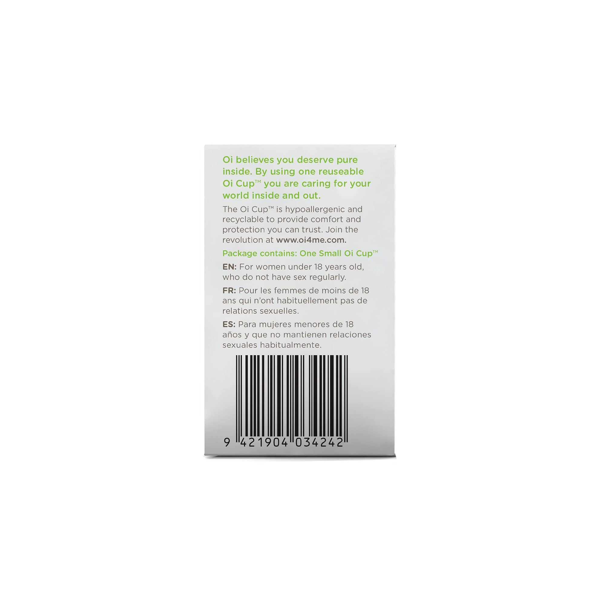Oi | Organic Initiative - Menstrual Cup | Small - Slim-fit, Wear for 12 hrs | Reusable, Leak Free (17 ml) oiBuy Supplements Australia