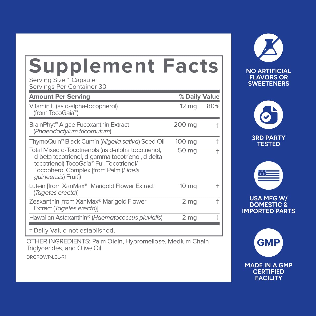 Gundry MD Power Phenols Brain Health Supplement for Cognition, Focus, Motivation, Productivity, and Energy - (30 Servings)