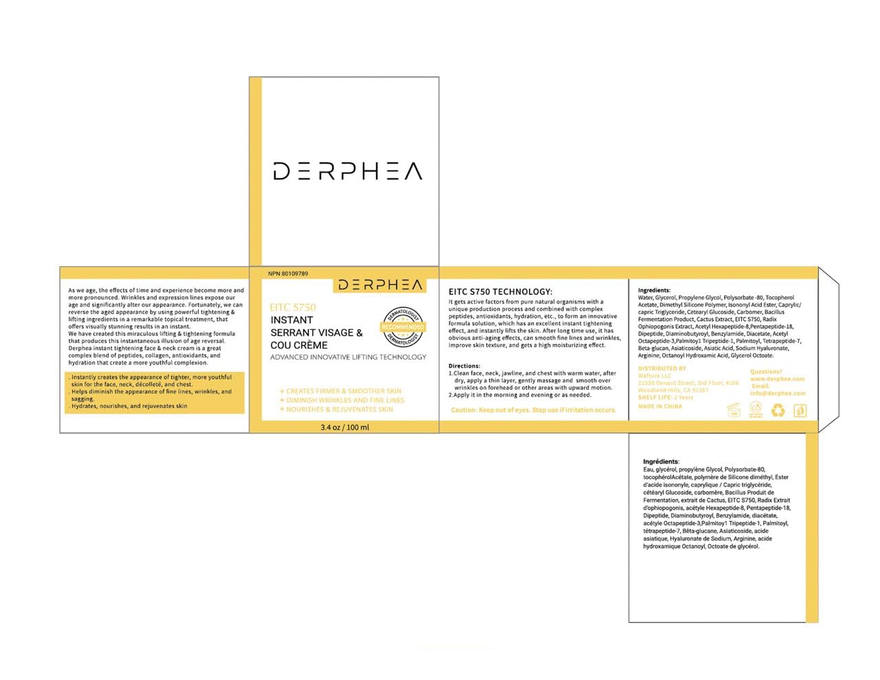 DERPHEA Neck Cream, Face Firming Cream, Face & Neck Cream, Advanced Skin Tightening DERPHEABuy Supplements Australia