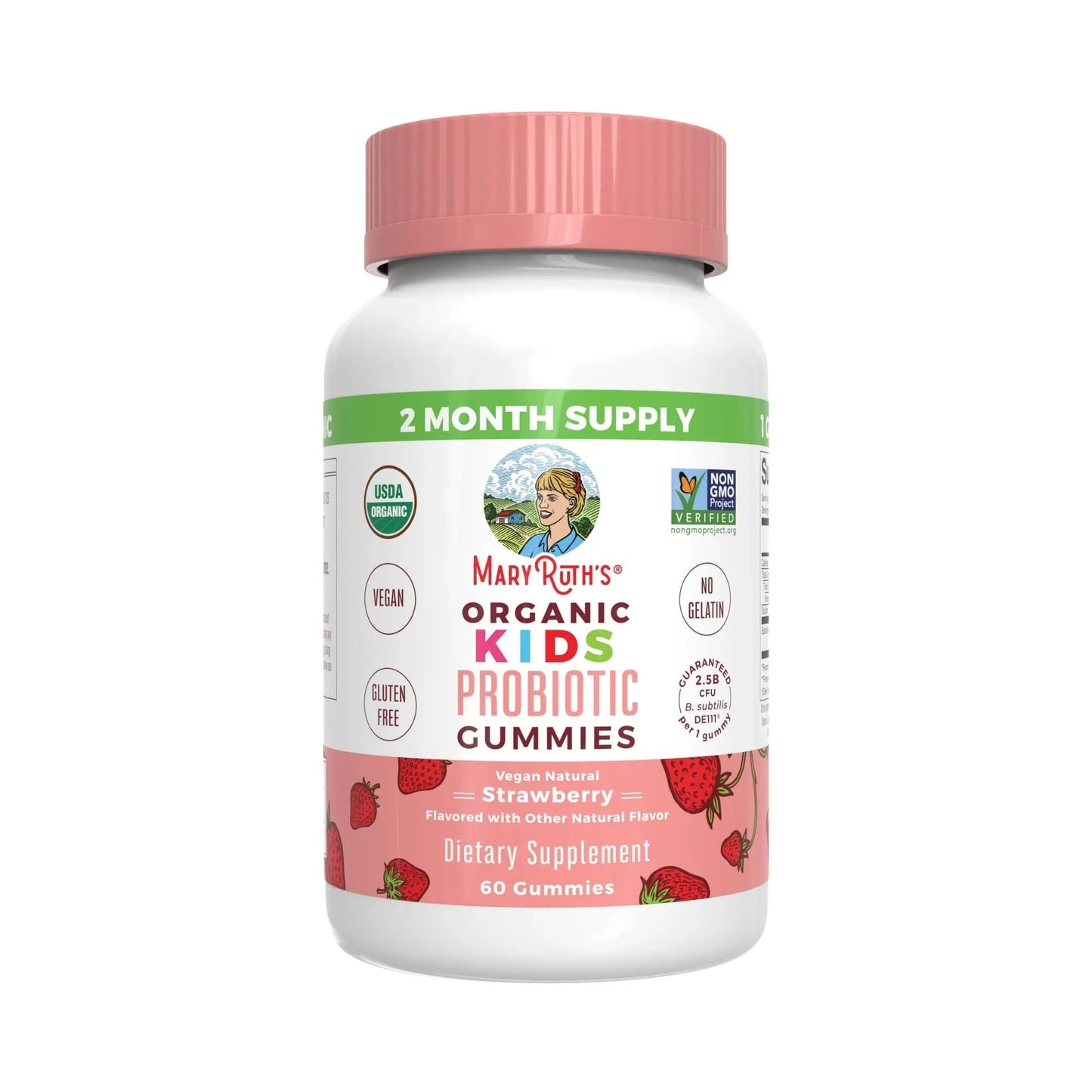 MaryRuth Organics Gummies for Kids–Multivitamin (Mixed Berry & Cherry), & Probiotic (Strawberry) | USDA Organic, No Gelatin! | MARYRUTH'S