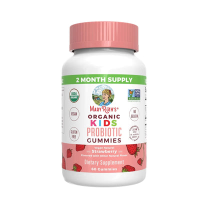 MaryRuth Organics Gummies for Kids–Multivitamin (Mixed Berry & Cherry), & Probiotic (Strawberry) | USDA Organic, No Gelatin! | MARYRUTH'S