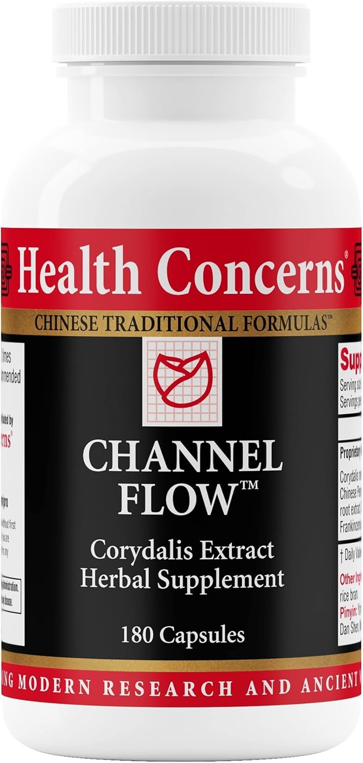Health Concerns Channel Flow – Muscle Relaxation & Pain Support Supplement for Men & Women – Corydalis Root Extract – Chinese Herbal Formula for Headaches, Joint & Menstrual Discomfort – 180 Capsules Health ConcernsBuy Supplements Australia