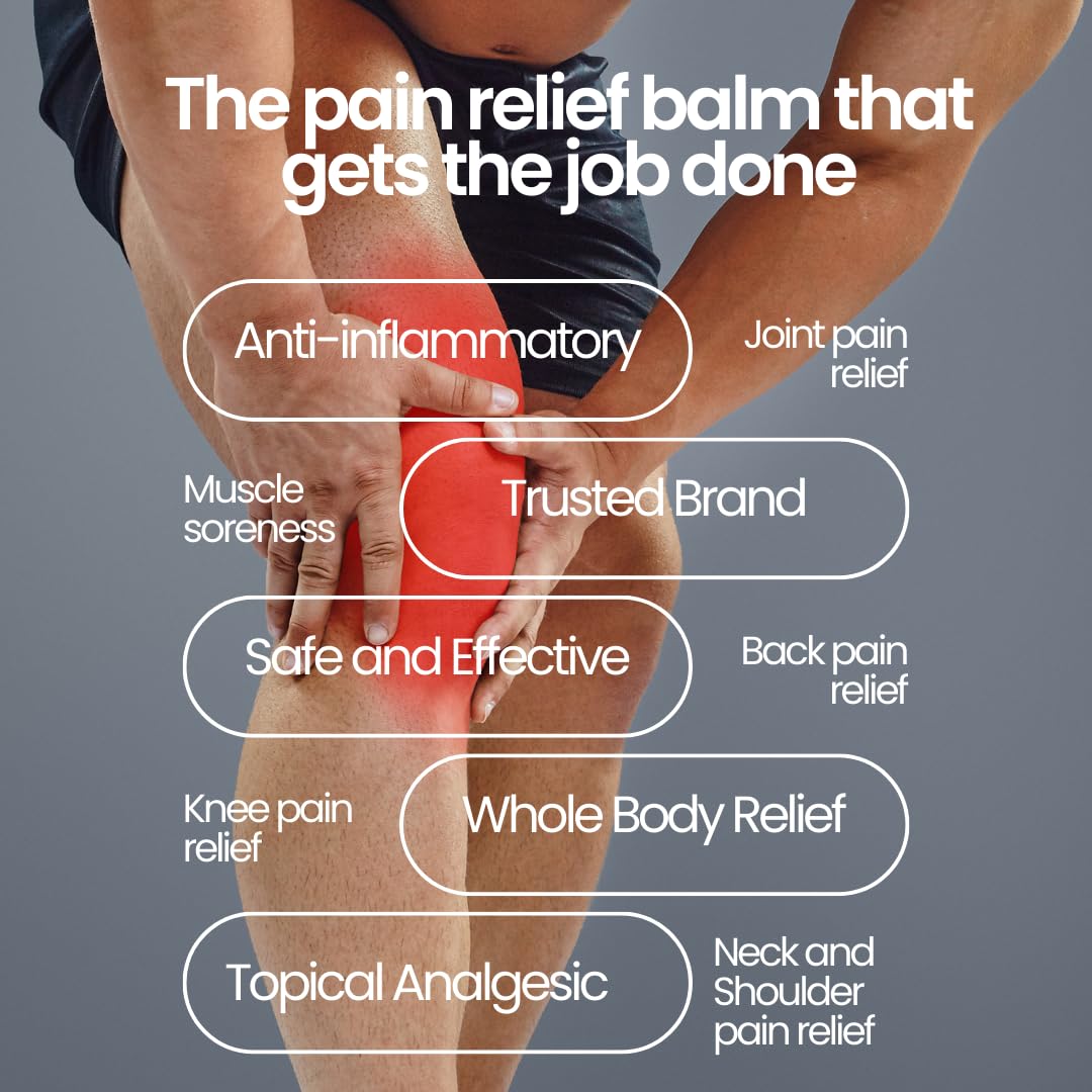 Aboniki Powerful Topical Pain Relief Balm with Natural Ingredients | Fast-Acting Soothing Relief for Joints & Muscle Pain, Soreness, Cramps | Long Lasting Full Body Rub (12 Plastic Jars) AbonikiBuy Supplements Australia