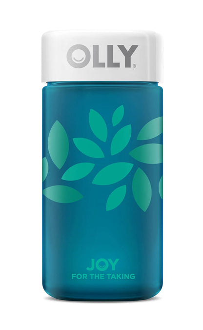 OLLY Joy Jar Gift, Easy Refillable Glass Bottle Vitamin Container, Holds Up to 120 Vitamin Gummies OLLYBuy Supplements Australia