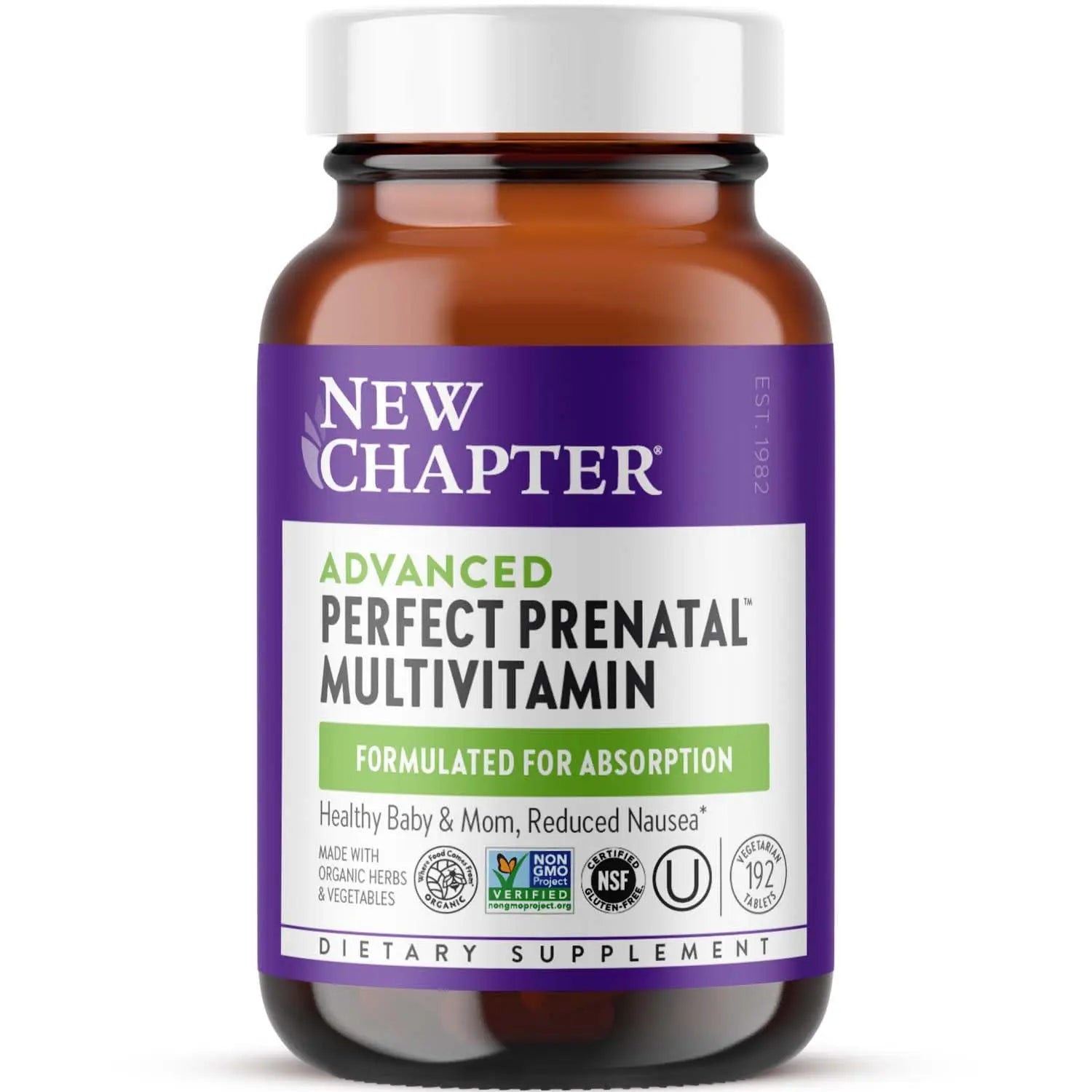 New Chapter Perfect Prenatal Vitamins, Organic Prenatal Vitamins, Non-GMO Ingredients for Healthy Baby & Mom - Folate (Methylfolate), Iron, Vitamin D3 New ChapterBuy Supplements Australia