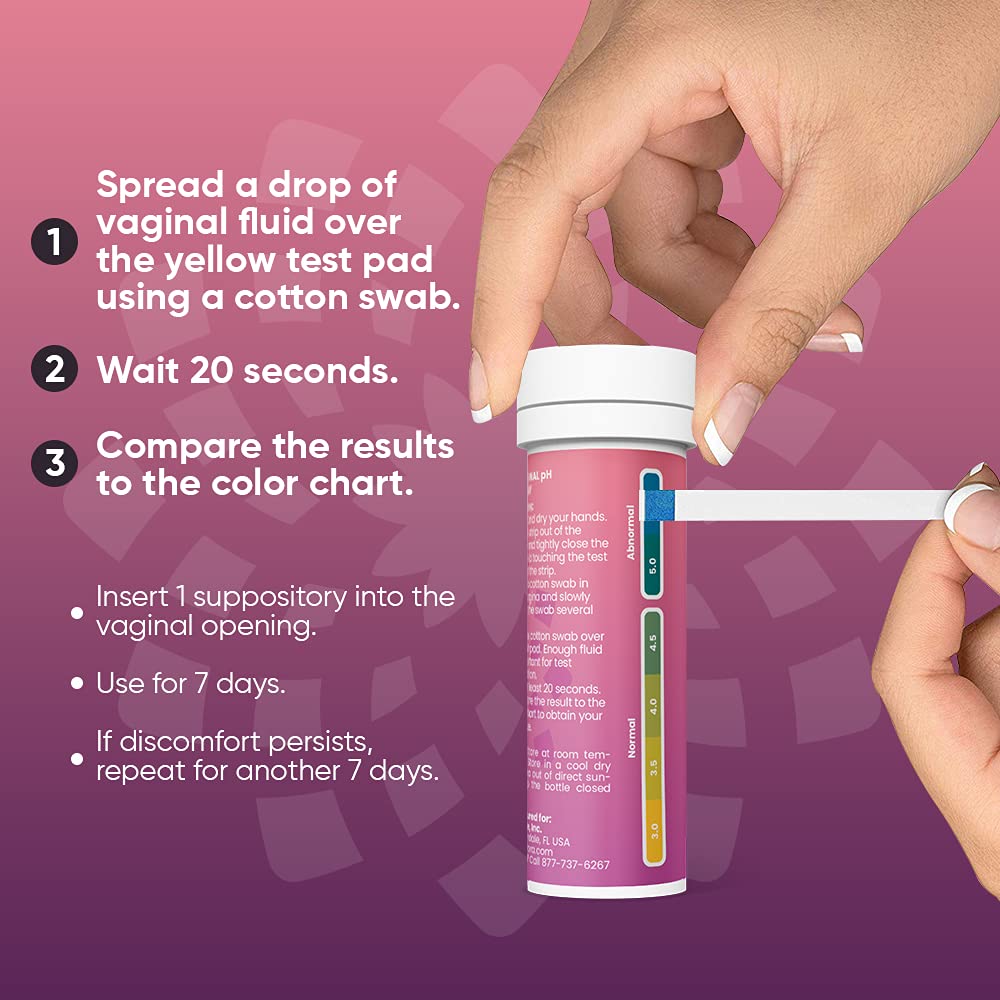 Seroflora Boric Acid Vaginal Suppositories 600mg (28ct) & 40 pH Test Strips for Women SerofloraBuy Supplements Australia