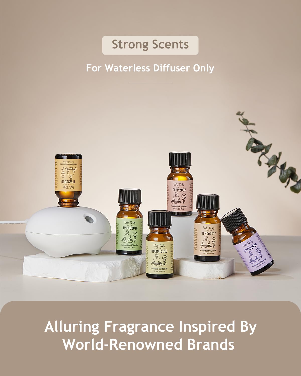 VTS Waterless Diffuser with Classic Perfume Scent Essential Oils Set, Perfume Collection VEDA TINDA SCENTBuy Supplements Australia