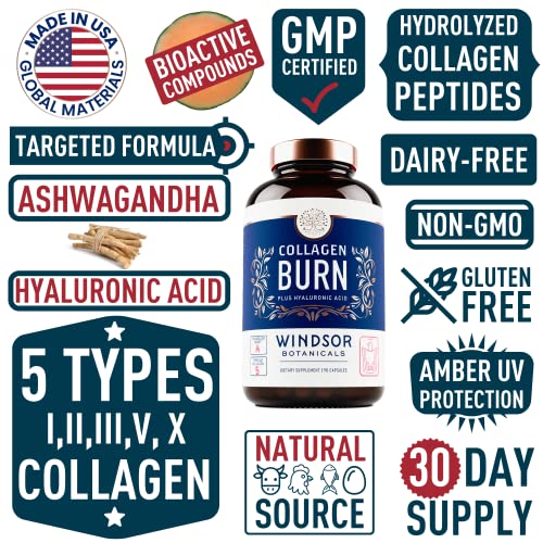 Thermogenic Multi Collagen Burn Capsules - Hydrolyzed Multi Collagen Complex Types WINDSOR BOTANICALSBuy Supplements Australia