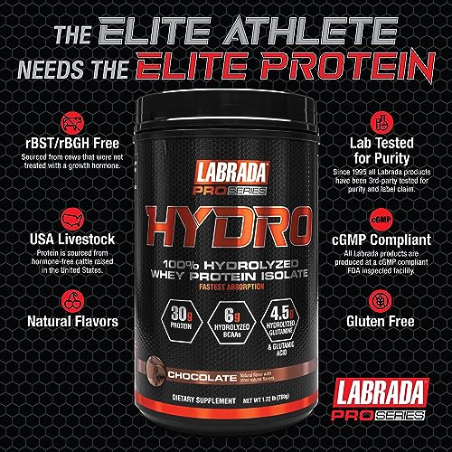 Labrada Hydro 100% Pure Hydrolyzed Whey Protein Isolate Powder, Lactose Free LabradaBuy Supplements Australia