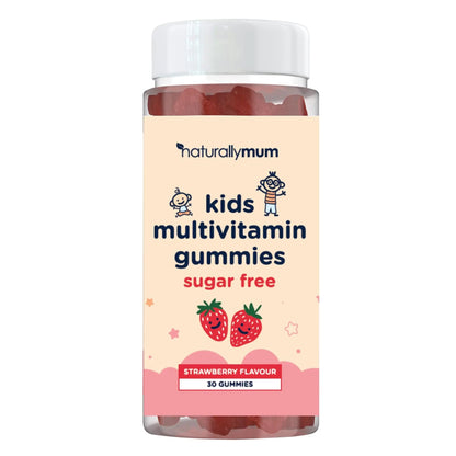NaturallyMum Kids Multivitamin Gummies | for Children | Vegan Friendly | 30 Chewable Gummies | with Vitamins A, D, E, B6, B12, C | NaturallyMumBuy Supplements Australia