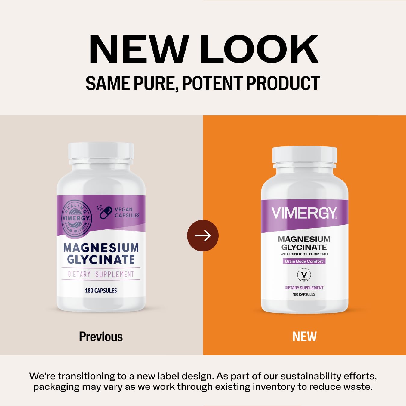 VIMERGY Magnesium Glycinate – Stress Support – Chelated to Avoid Tummy Upset*– Promotes Heart Health & Energy*