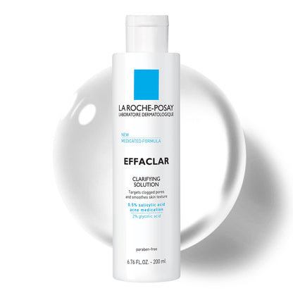 La Roche-Posay Effaclar Clarifying Solution Acne Toner with Salicylic Acid and Glycolic Acid